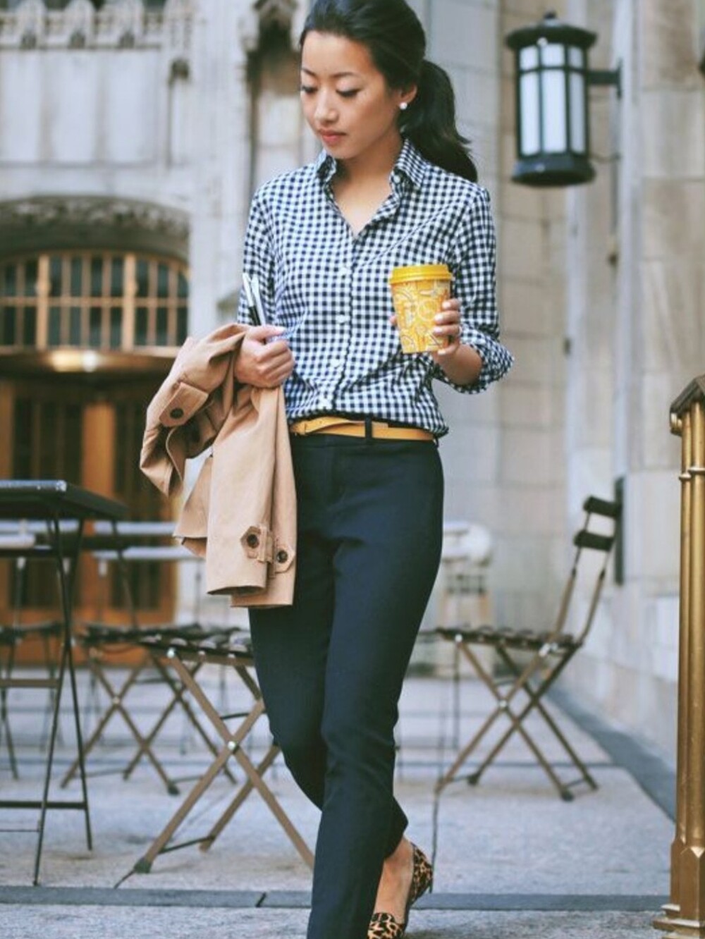Ralph Lauren Denim & Supply Navy and White Gingham Shirt